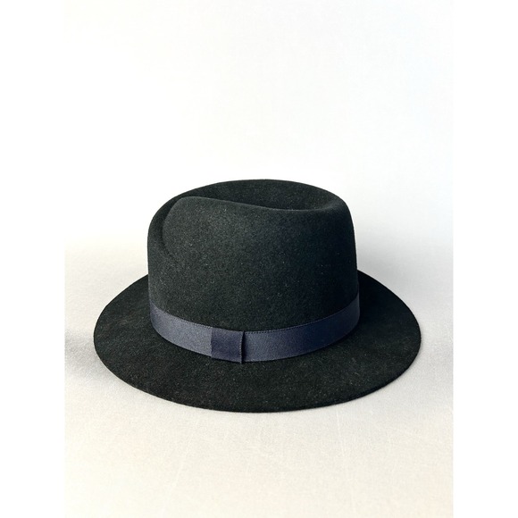 Paul Smith Men's M Wool Trilby Fedora Hat Black & Navy NEW With Tags - Picture 7 of 16